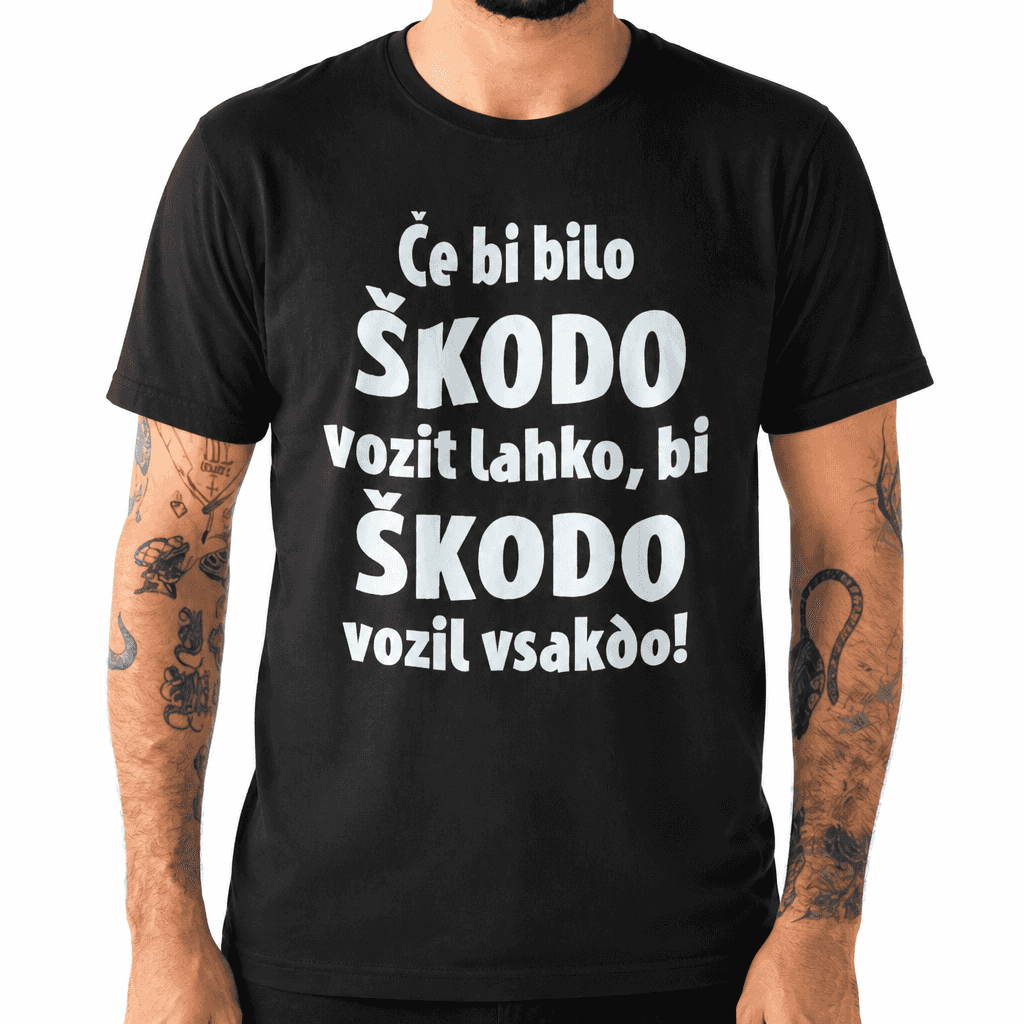 Smešna majica vozil vsakdo (znamka po želji)