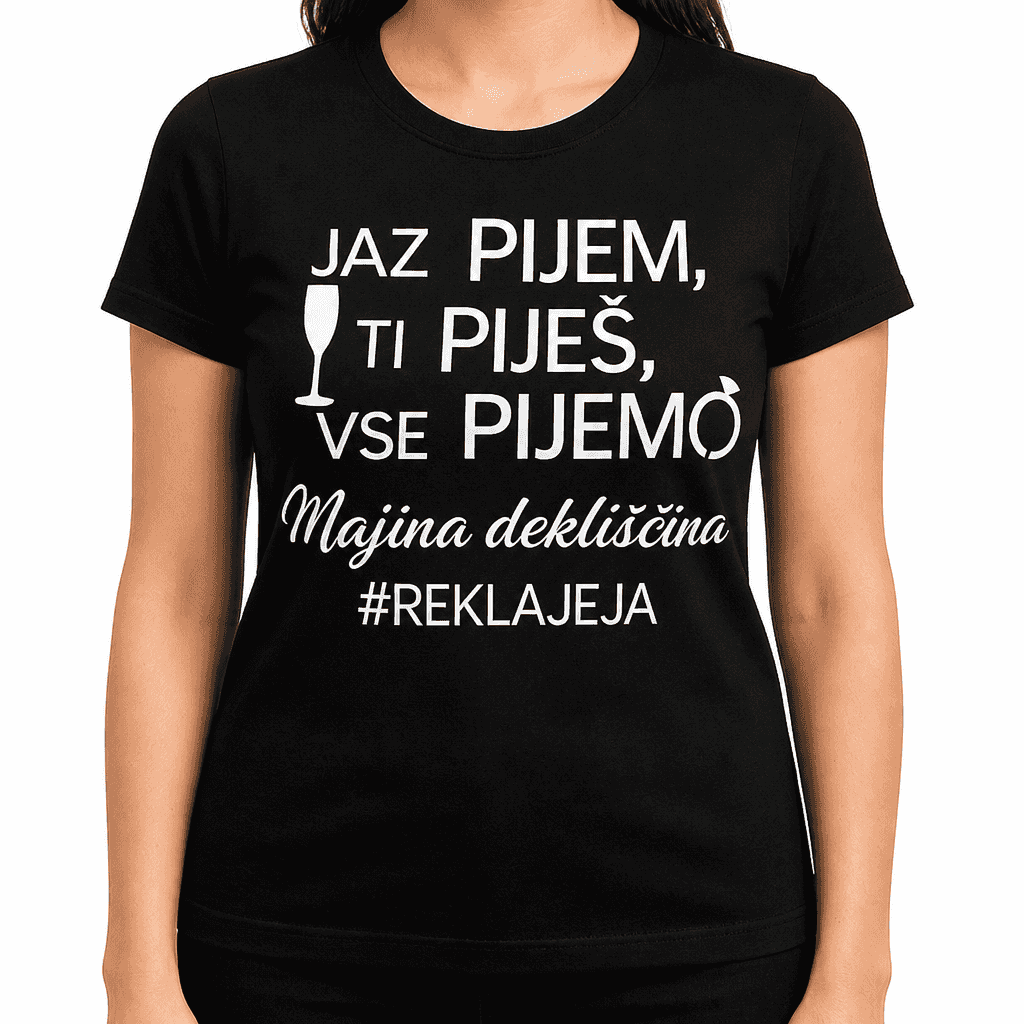 Smešna majica Vse pijemo