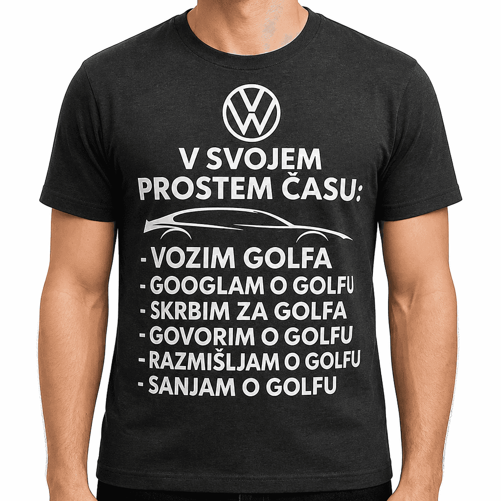 Smešna majica v svojem prostem času (avto)