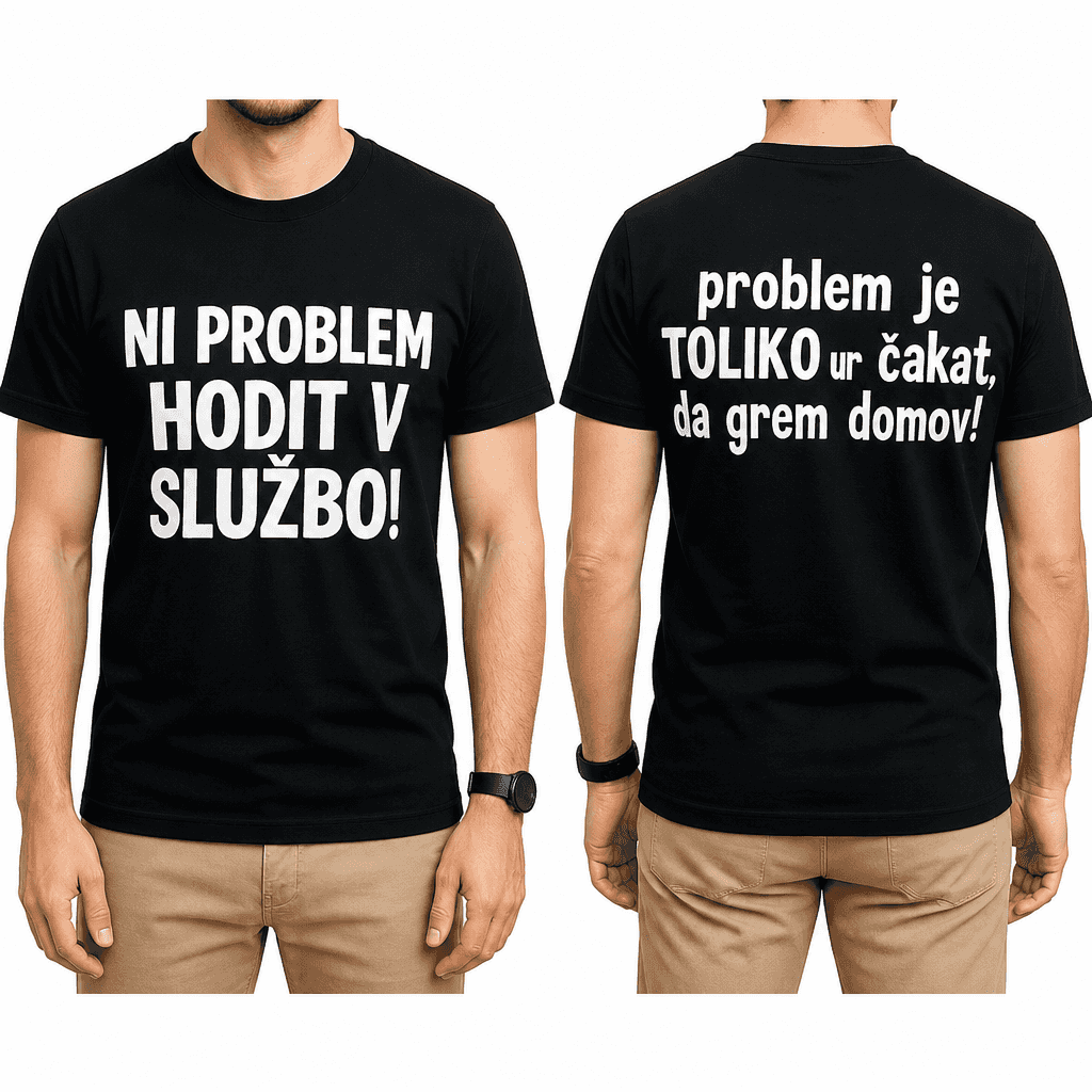 Smešna majica ni problem hodit v službo