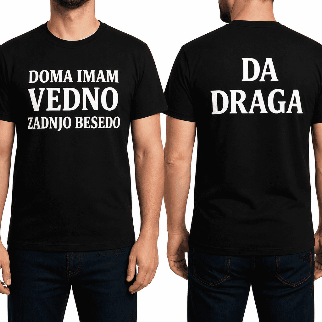 Smešna majica doma imam vedno zadnjo besedo, da draga