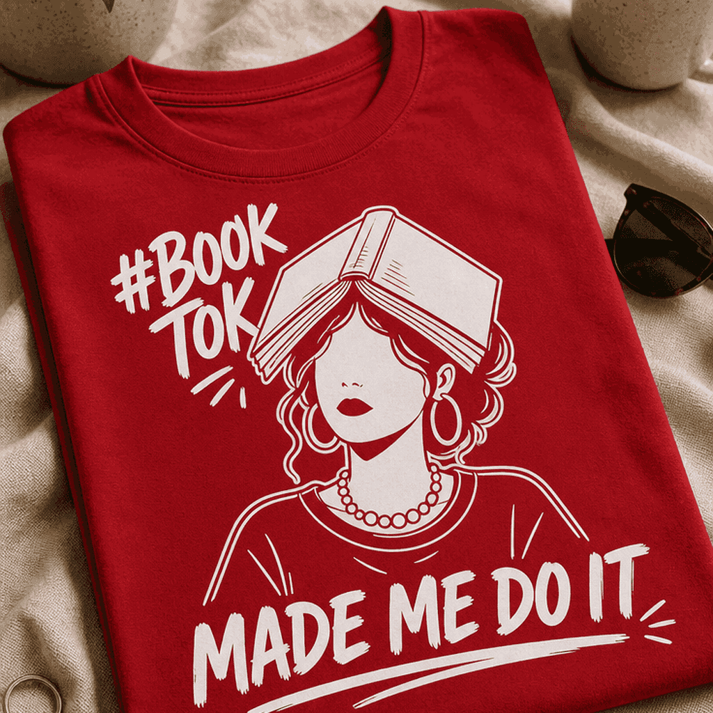 Majica za ljubitelje knjig - #BOOK TOK MADE ME DO IT