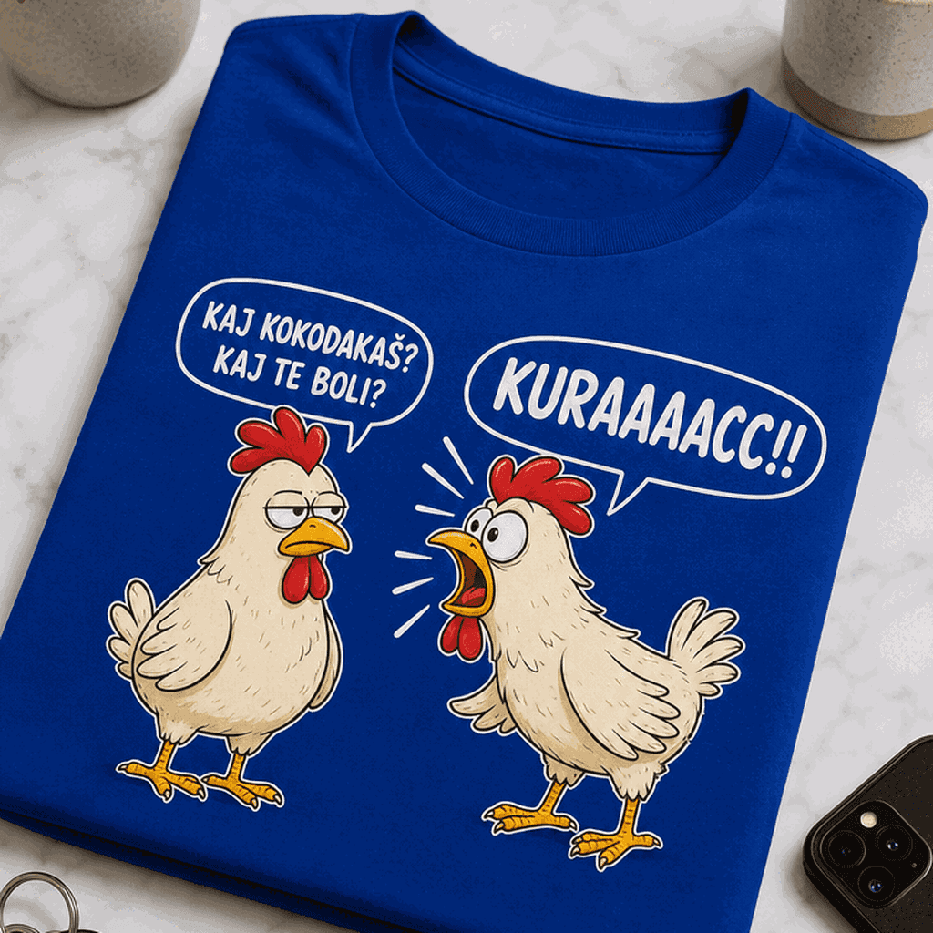 Majica kaj kokodakaš? Kaj te boli? Kuraaaacc!!