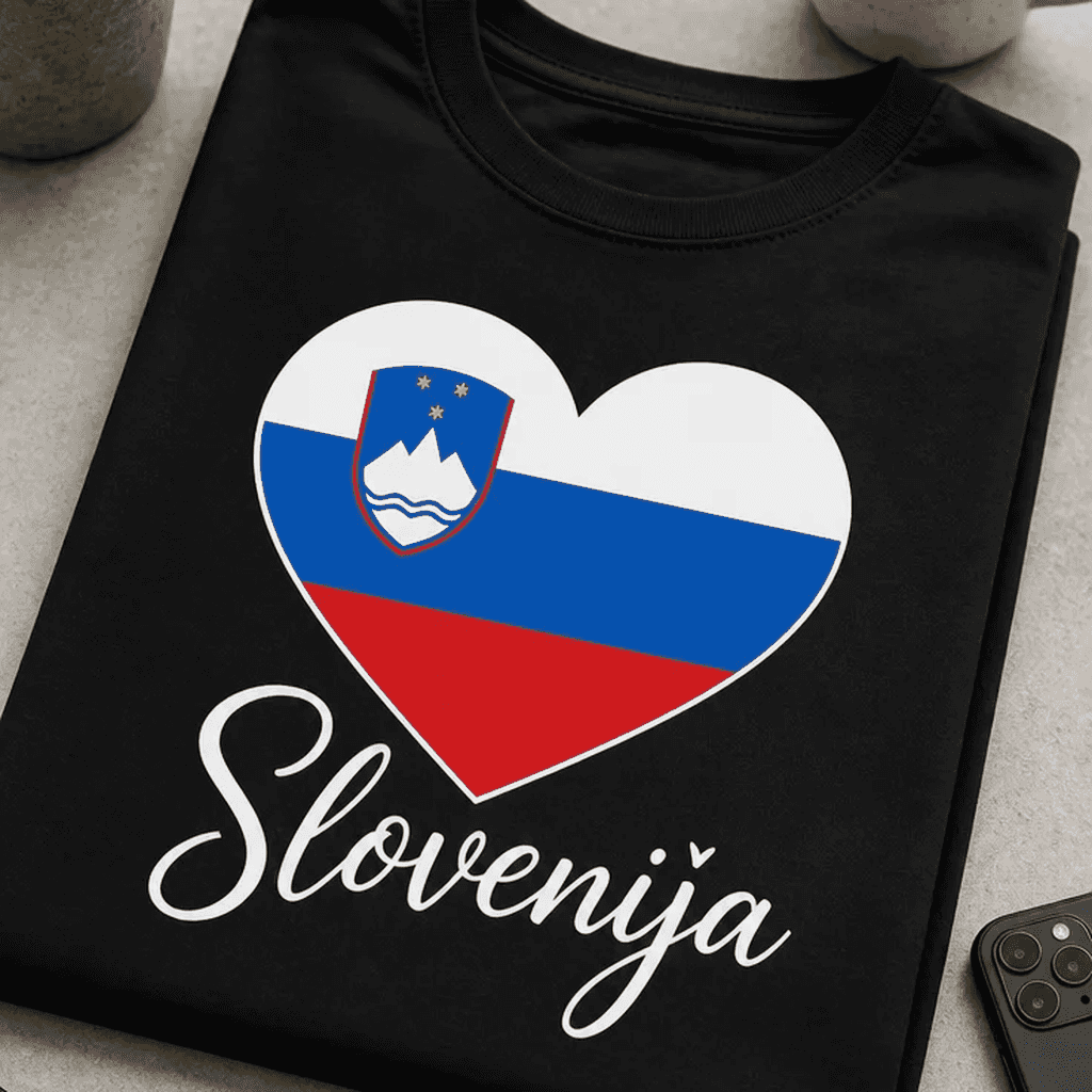 Majica za domoljube – srce v barvah zastave