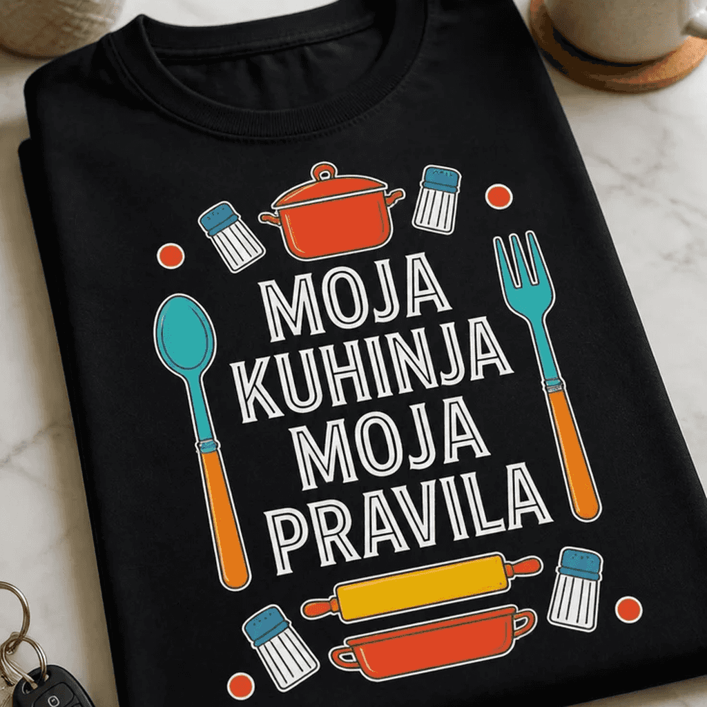 Majica za kraljice kuhinje - MOJA KUHINJA MOJA PRAVILA