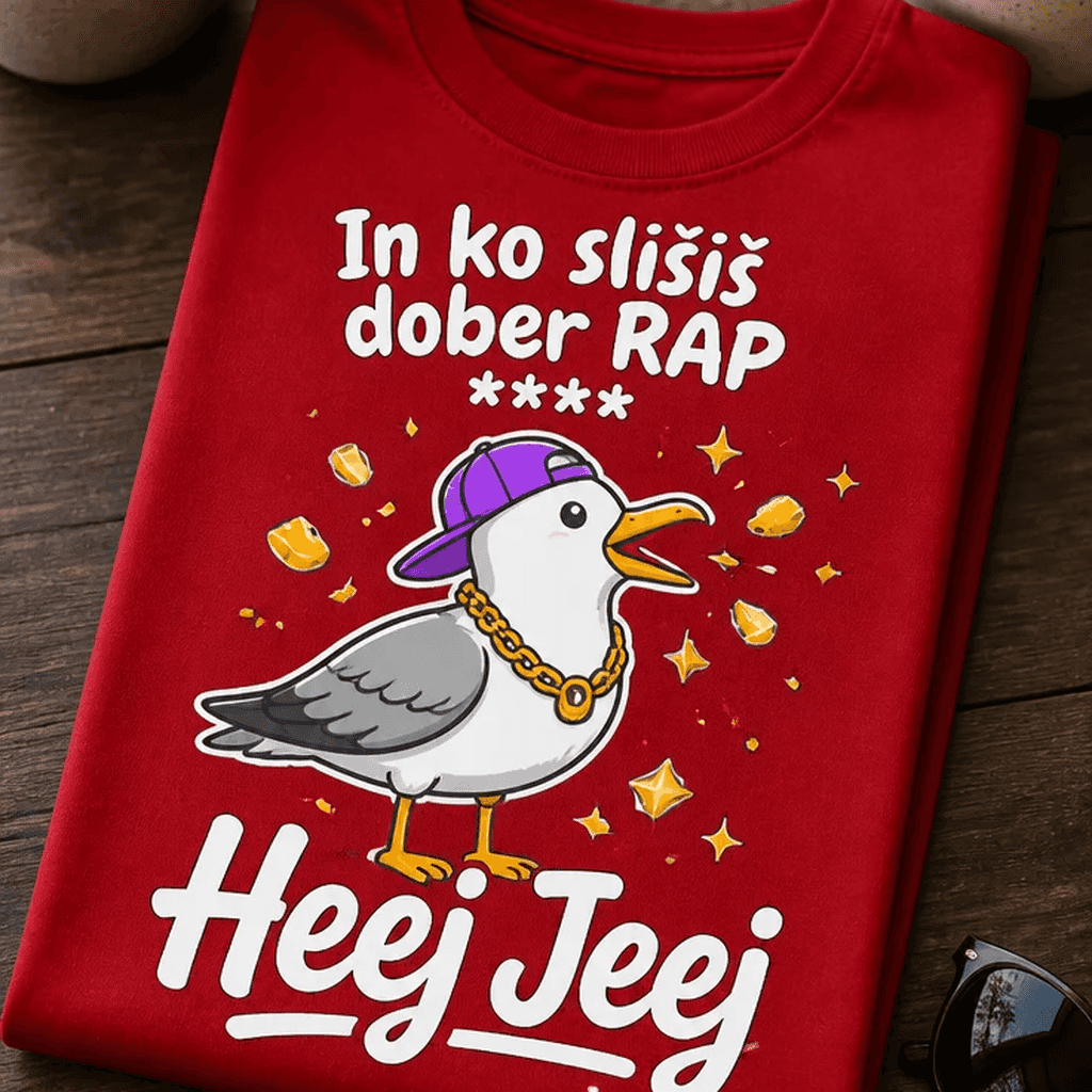 Majica za ljubitelje besednih iger in dober rap heej jeej