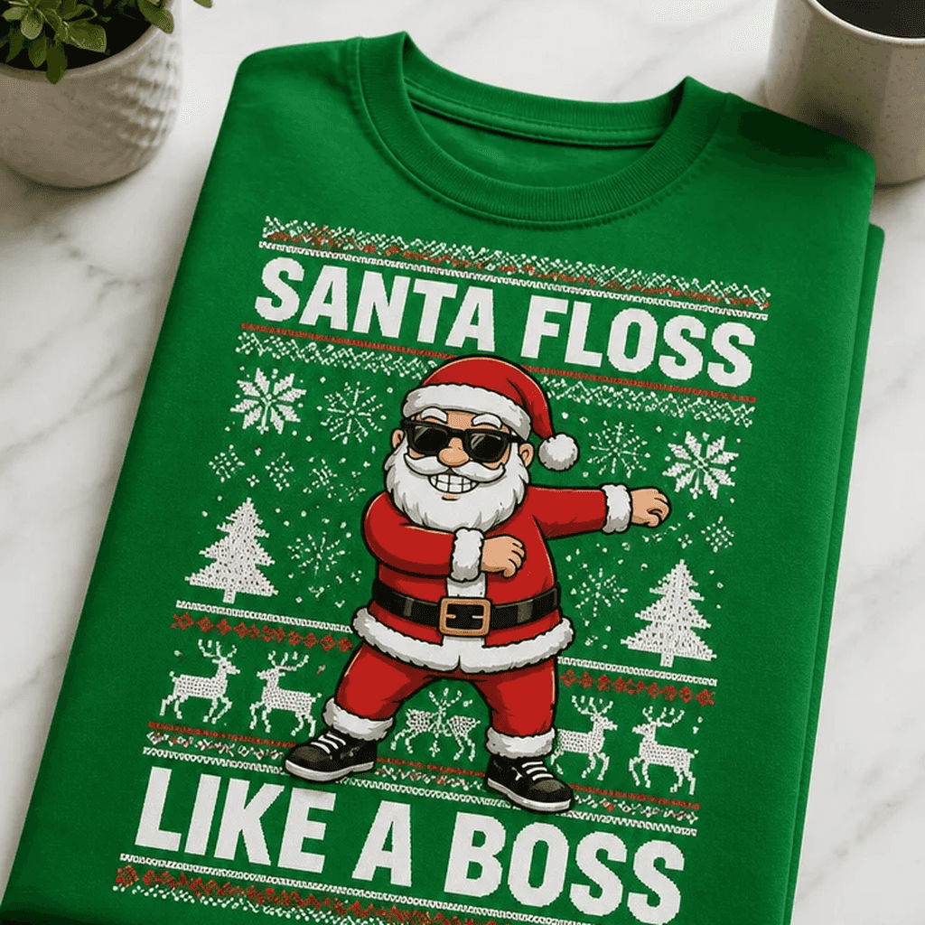 Majica santa floss like a boss