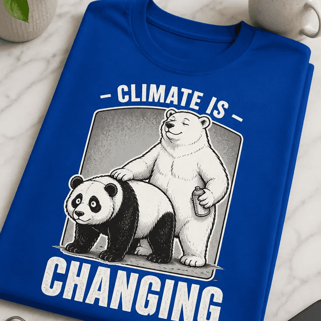 Majica za ljubitelje črnega humorja climate is changing
