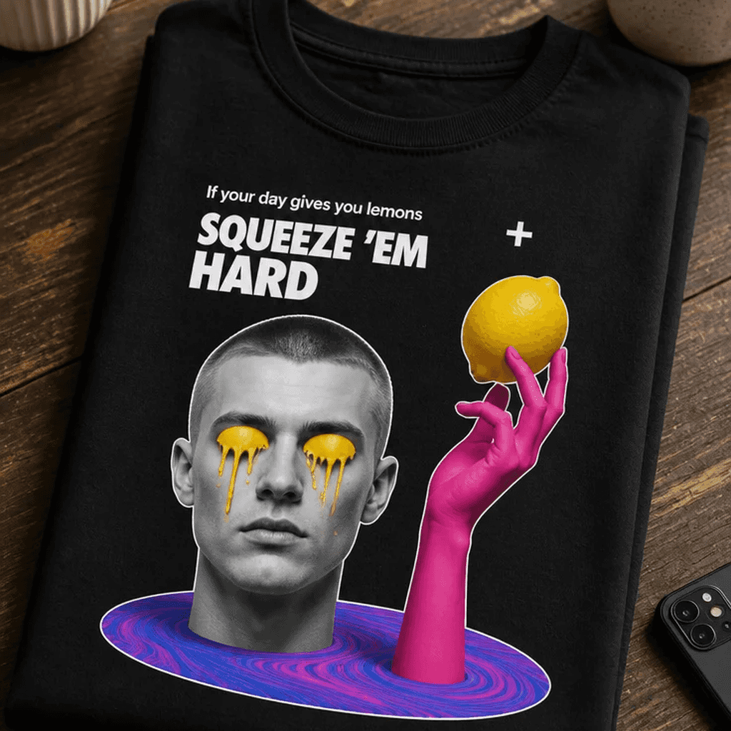 Majica za ljubitelje črnega humorja - Stisni limone močno