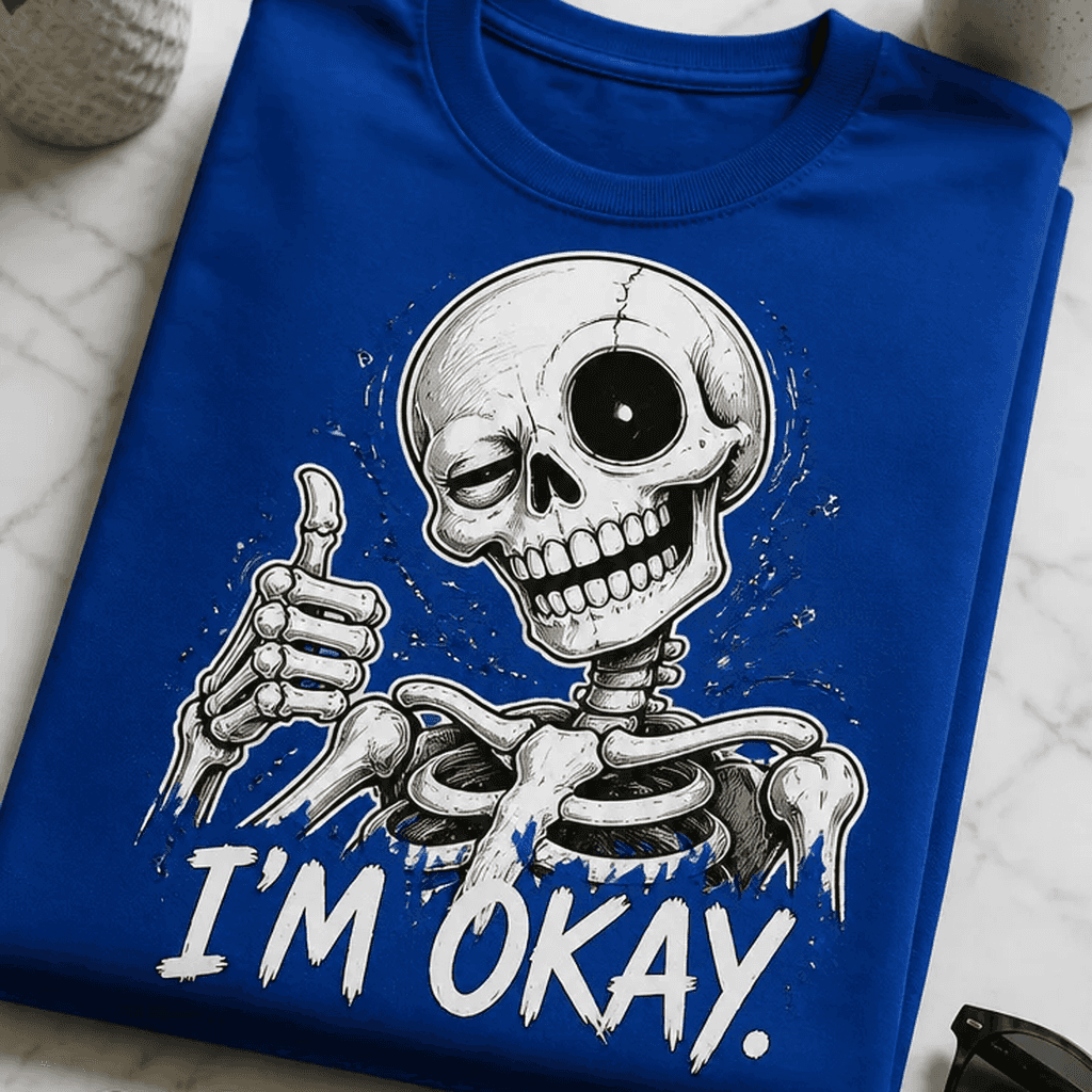 Majica za ljubitelje črnega humorja - I'M OKAY.