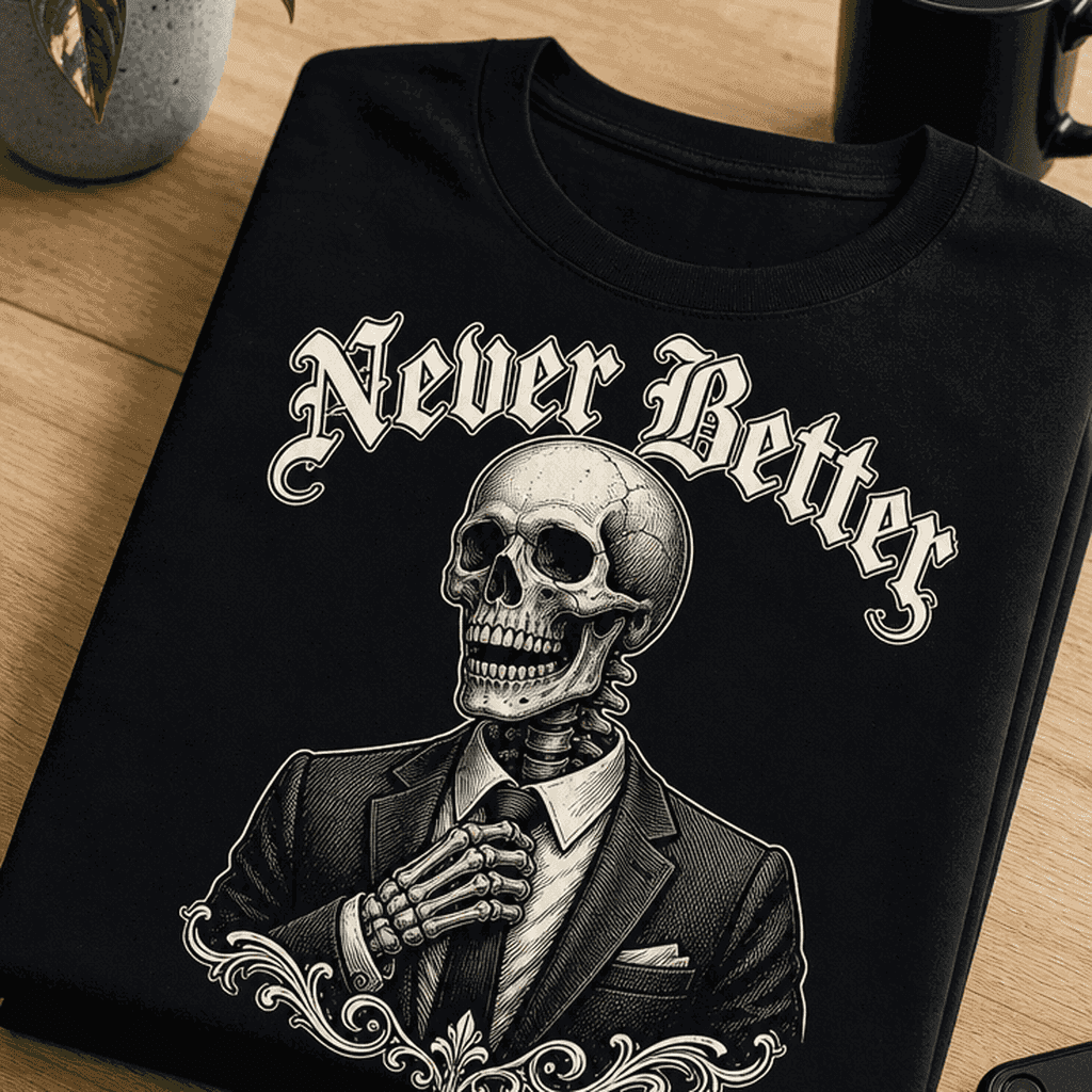 Majica za ljubitelje črnega humorja - Never Better