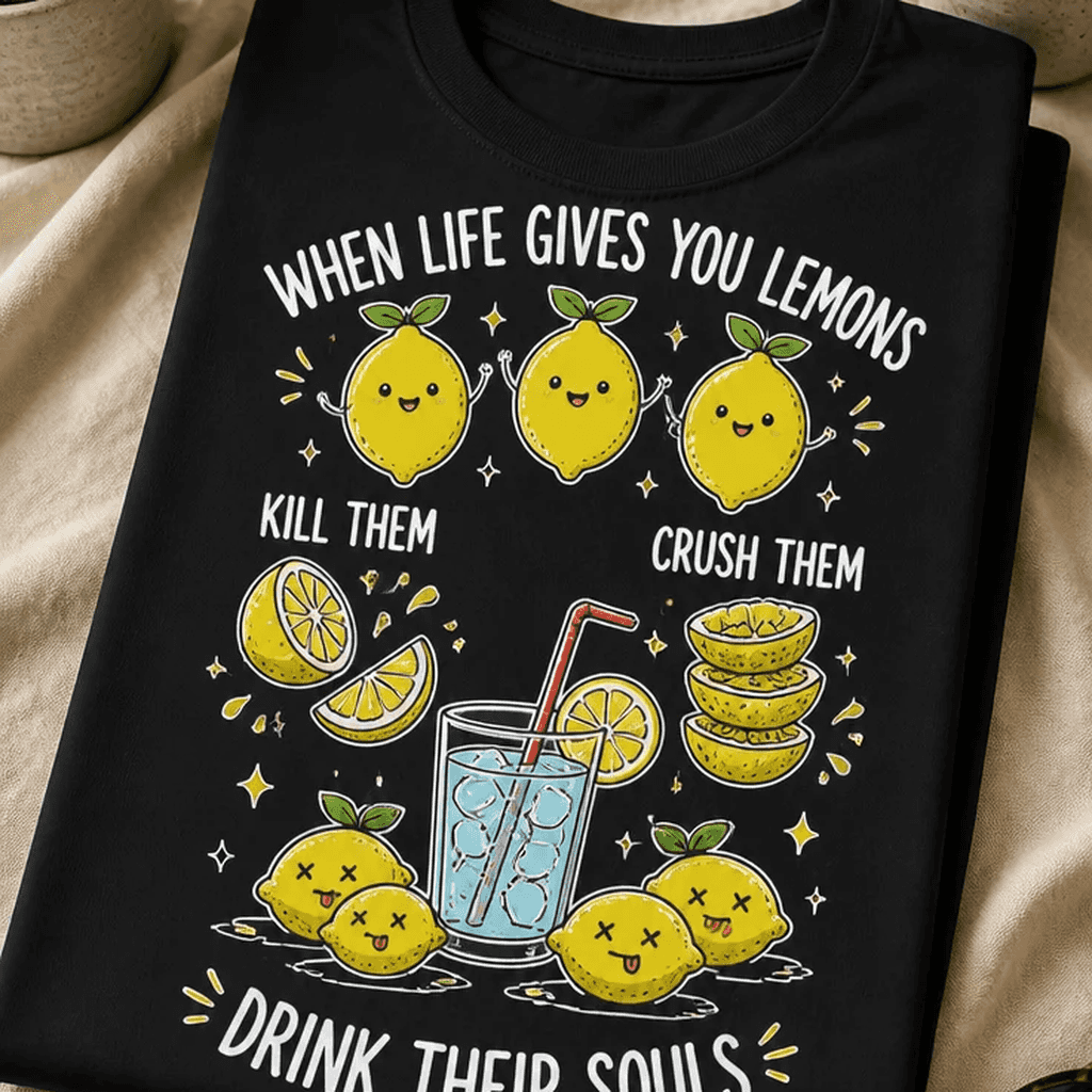 Majica when life gives you lemons, jih zdrobi in popij