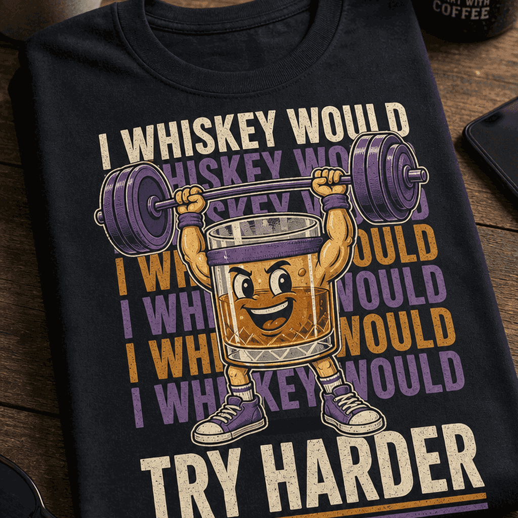 Majica za fitnes humor - I whiskey would try harder