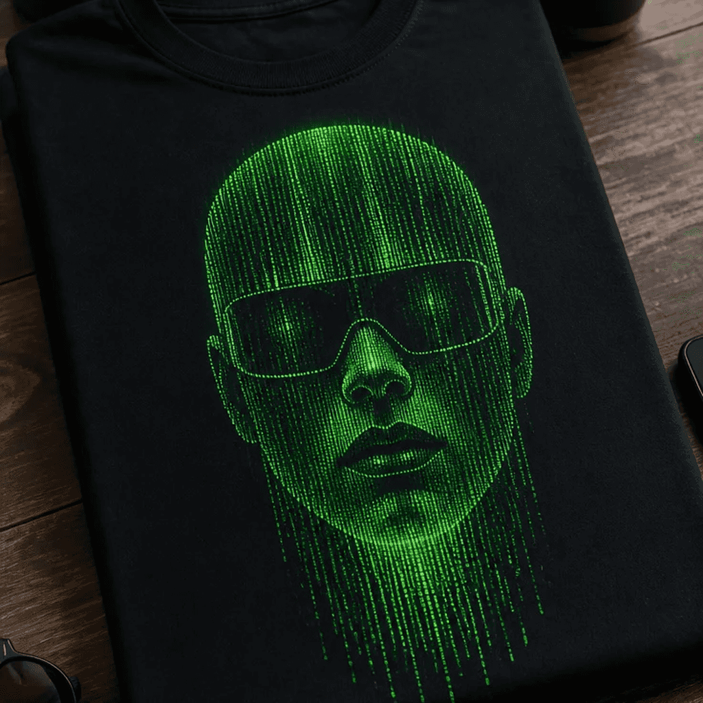 Majica za ljubitelje futuristike - digitalni obraz