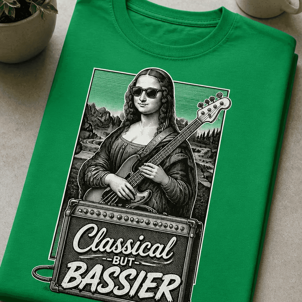 Majica za ljubitelje glasbenih parodij - Mona Lisa z basom