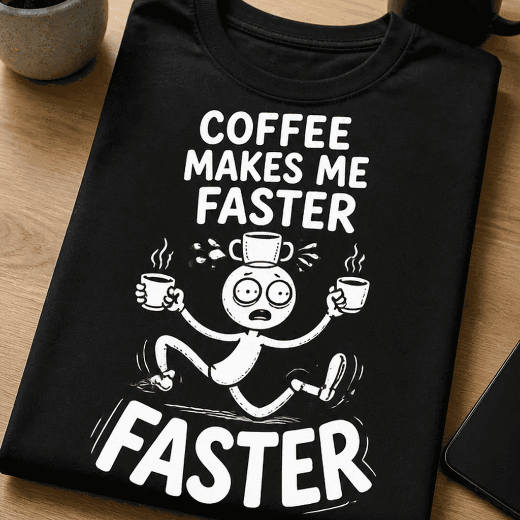 Majica za ljubitelje kave - COFFEE MAKES ME FASTER