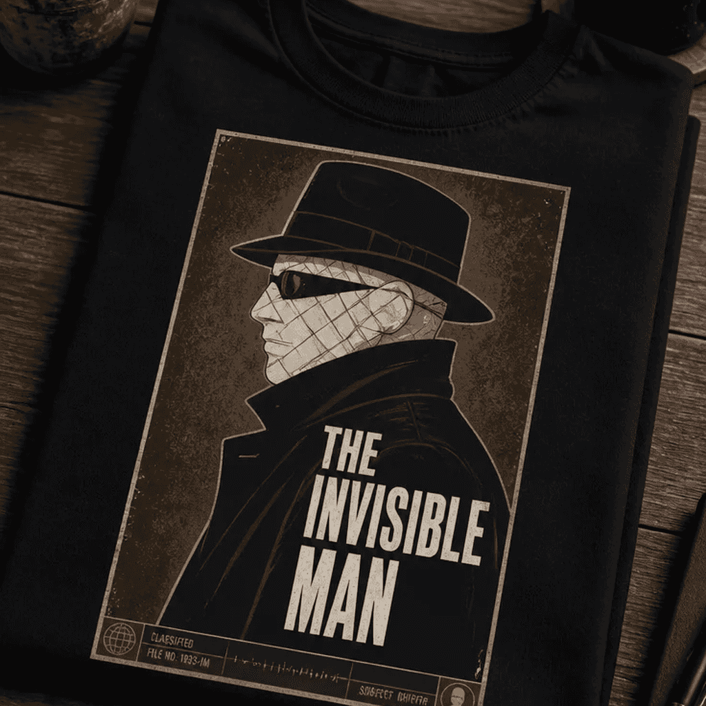 Majica za ljubitelje klasik grozljivk - THE INVISIBLE MAN