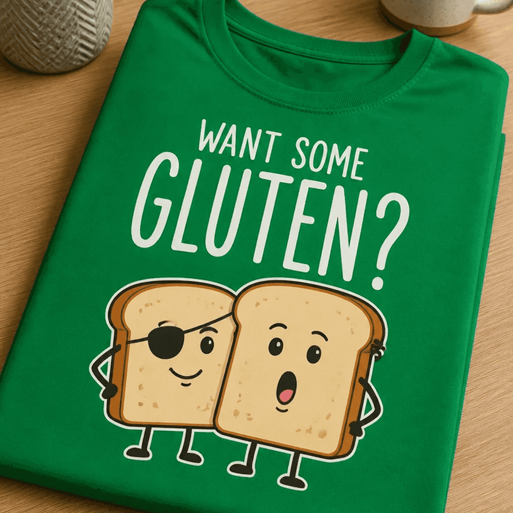 Majica za ljubitelje kruha - WANT SOME GLUTEN?