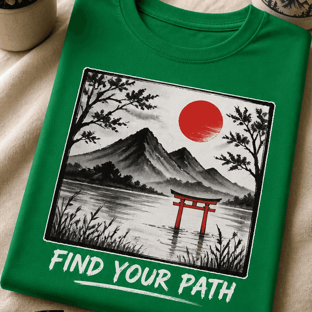 Majica za ljubitelje minimalizma - japonska pokrajina