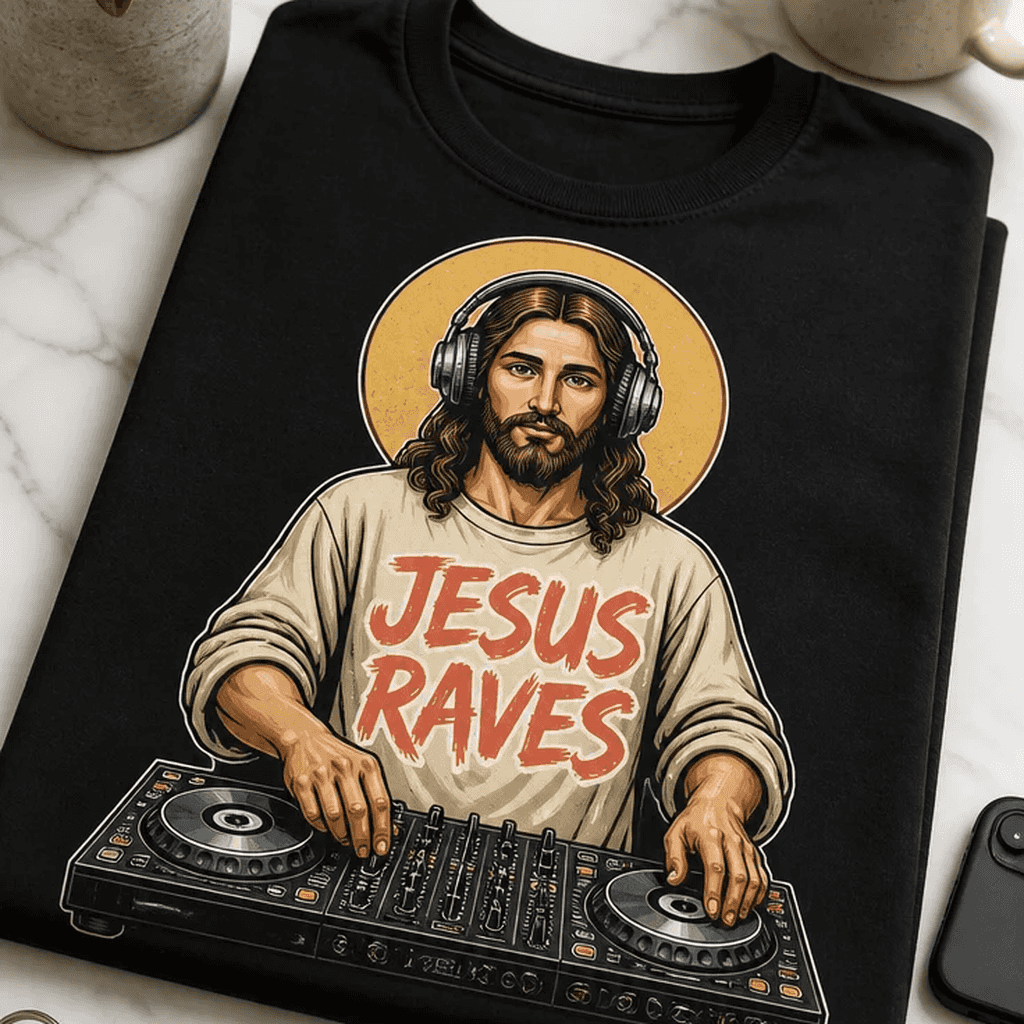 Majica za ljubitelje parodij - JESUS RAVES