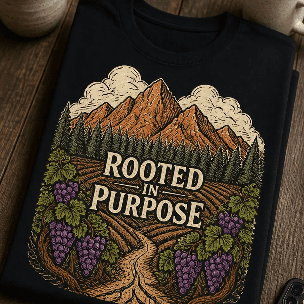 Majica za ljubitelje vinogradov - vinogradna pokrajina