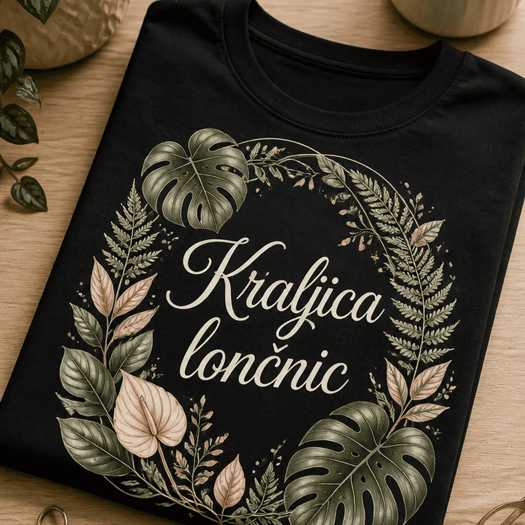 Majica za ljubiteljice rastlin – Kraljica lončnic