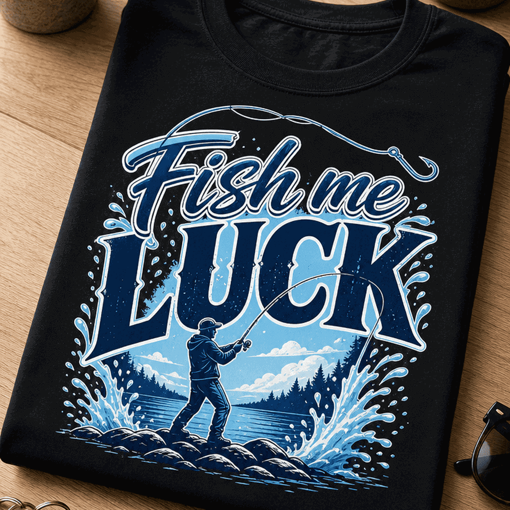 Majica za ribiče - Fish me luck