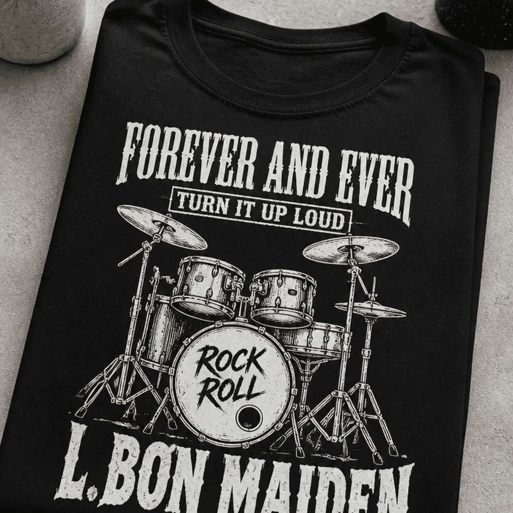 Majica za rokerje forever and ever turn it up loud rock roll