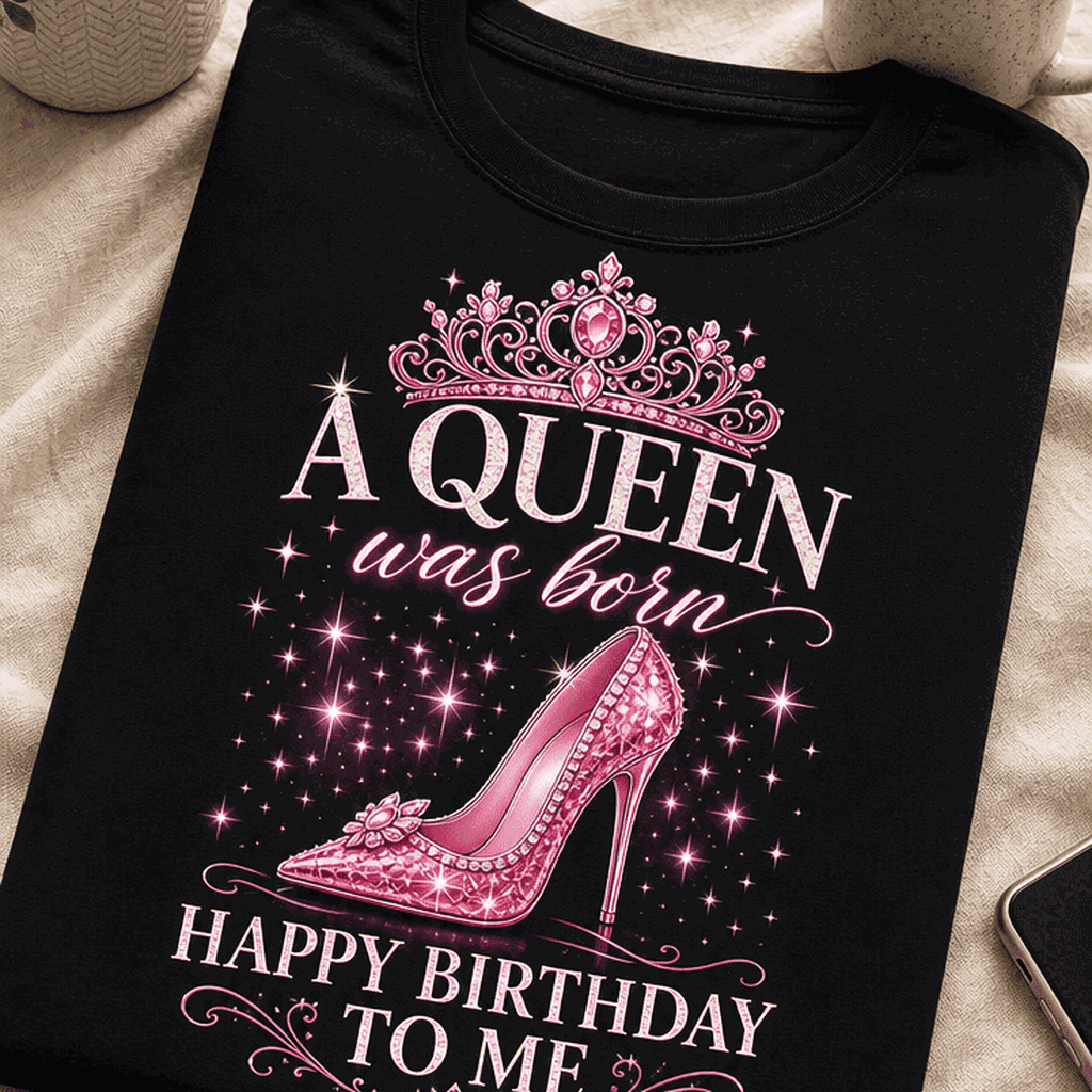 Majica za slavljenko - A QUEEN was born HAPPY BIRTHDAY TO ME