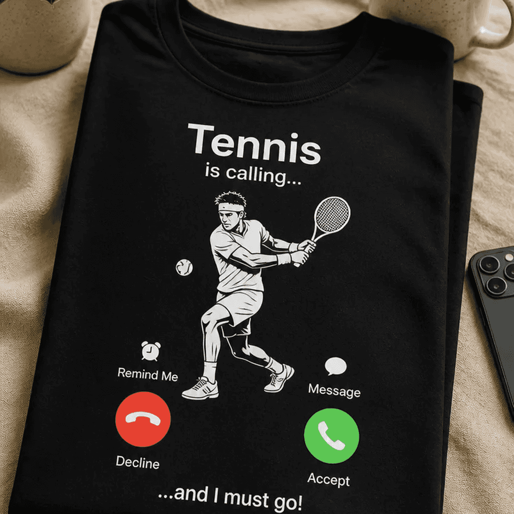 Majica za tenisače tennis is calling in moram iti