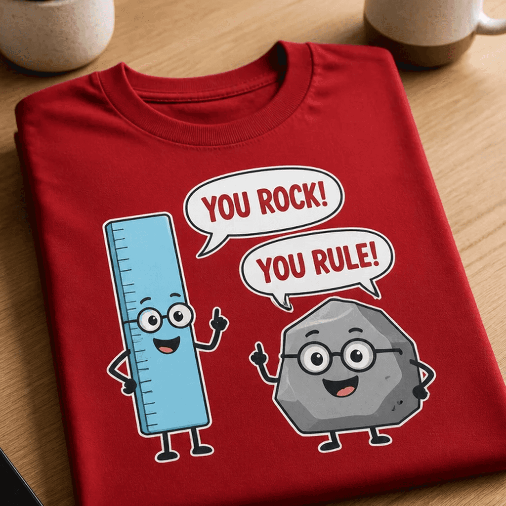 Majica za učitelje in učence - YOU ROCK! YOU RULE!