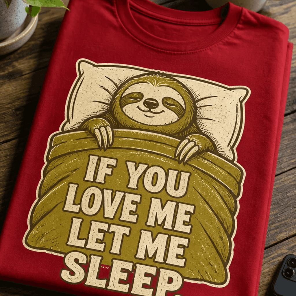 Majica za zaspance - If you love me let me sleep.