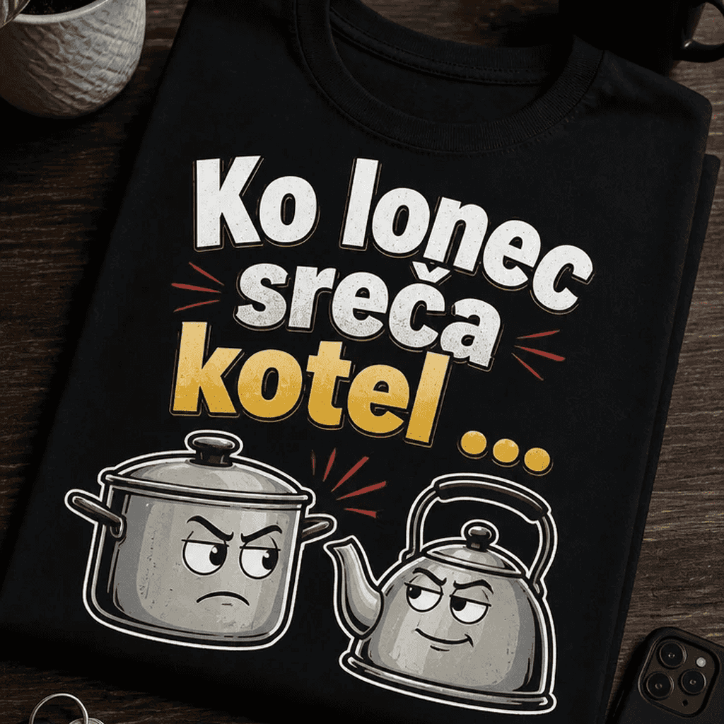 Smešna majica Ko lonec sreča kotel ...