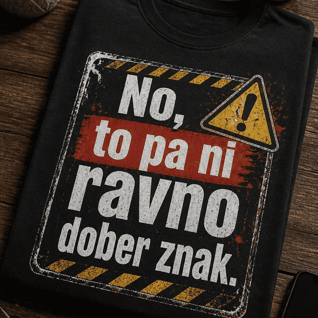 Smešna majica No, to pa ni ravno dober znak.