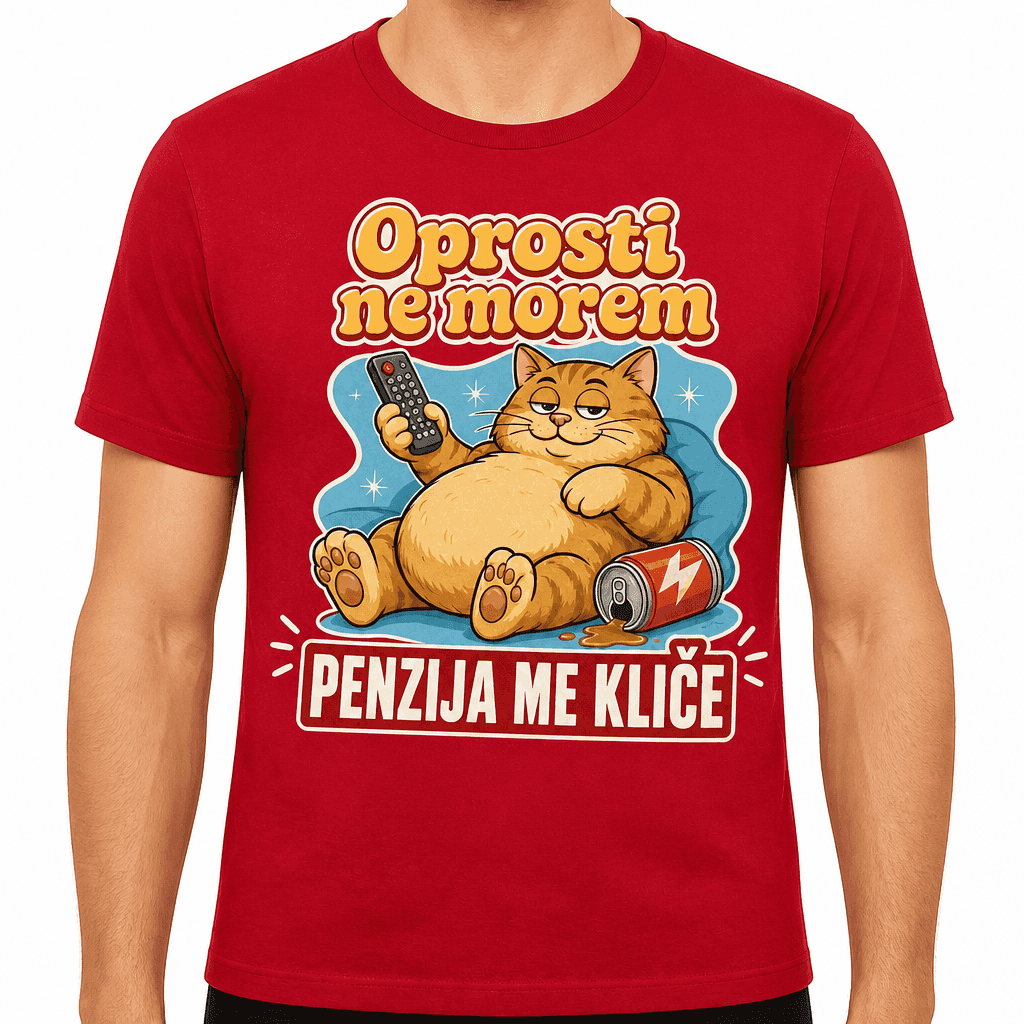 Majica oprosti, ne morem, penzija me kliče