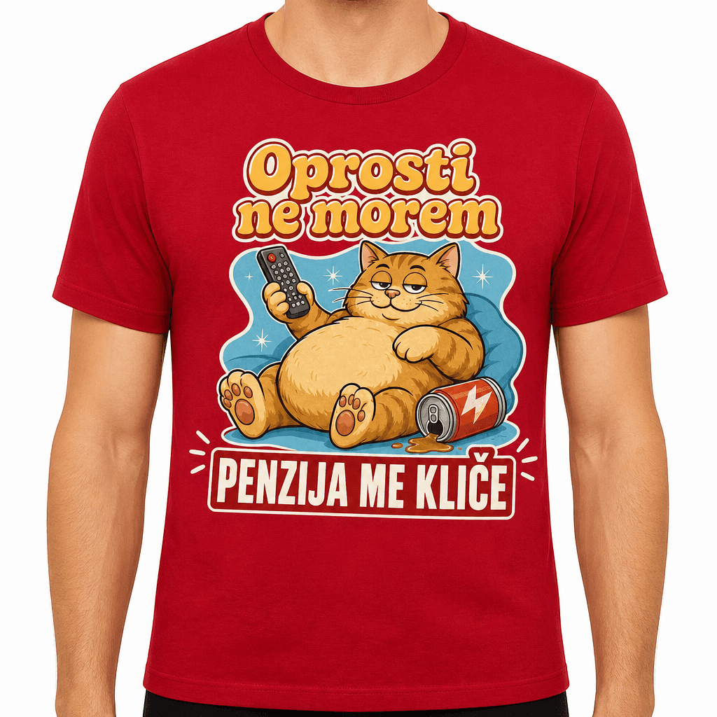 Majica oprosti, ne morem, penzija me kliče