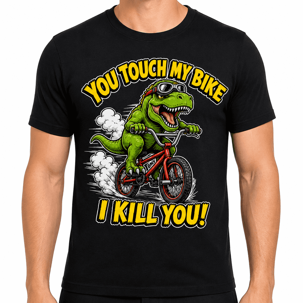 Majica za kolesarje - YOU TOUCH MY BIKE I KILL YOU!