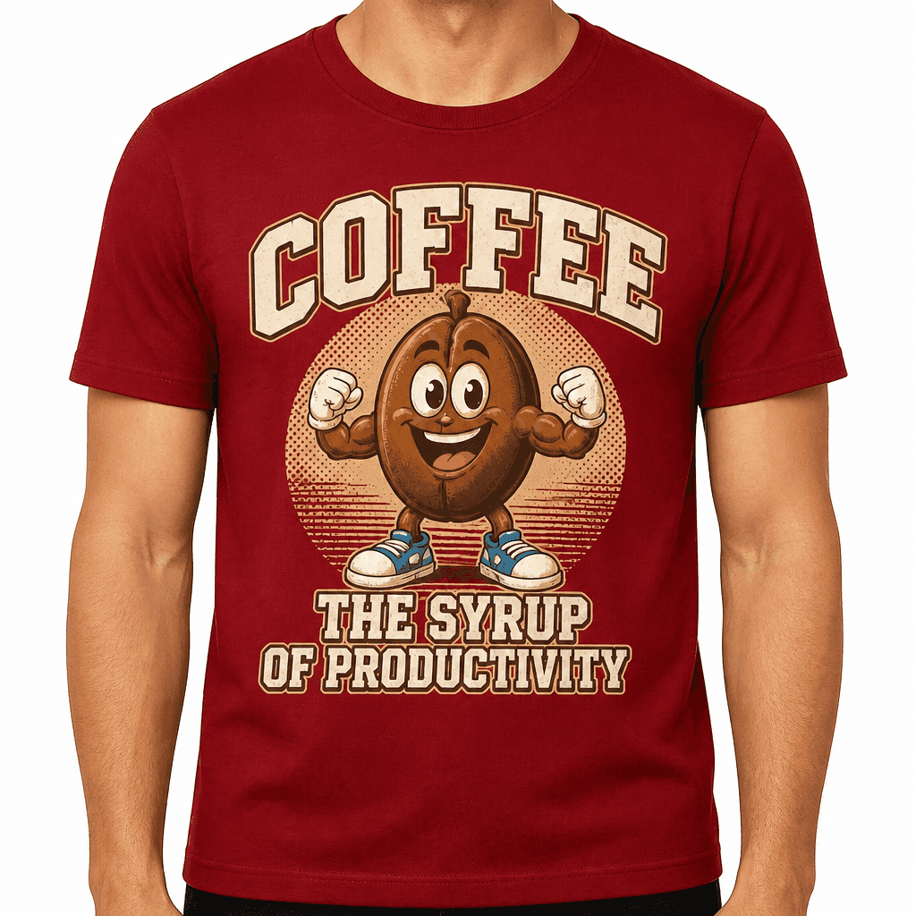 Majica za ljubitelje kave - COFFEE THE SYRUP OF PRODUCTIVITY