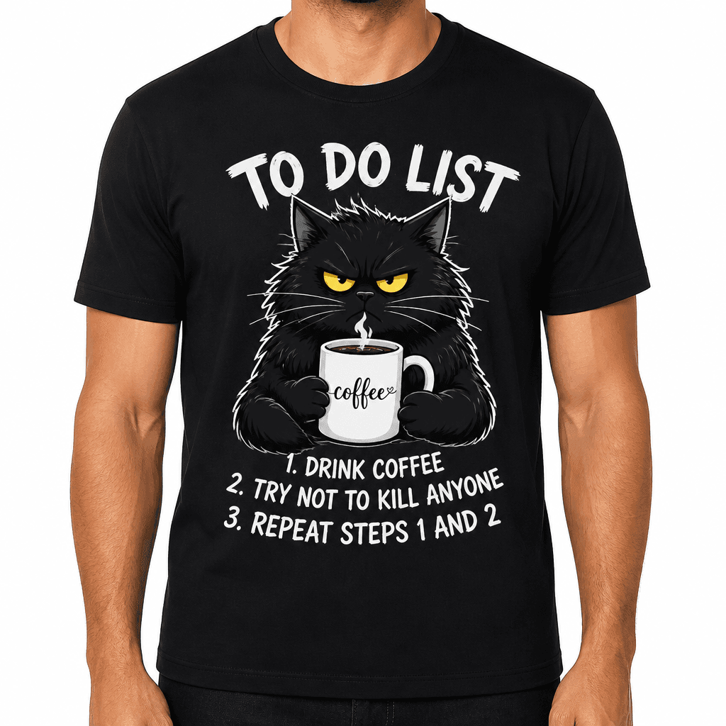 Majica to do list: 1. kava 2. ne ubij nikogar 3. ponovi
