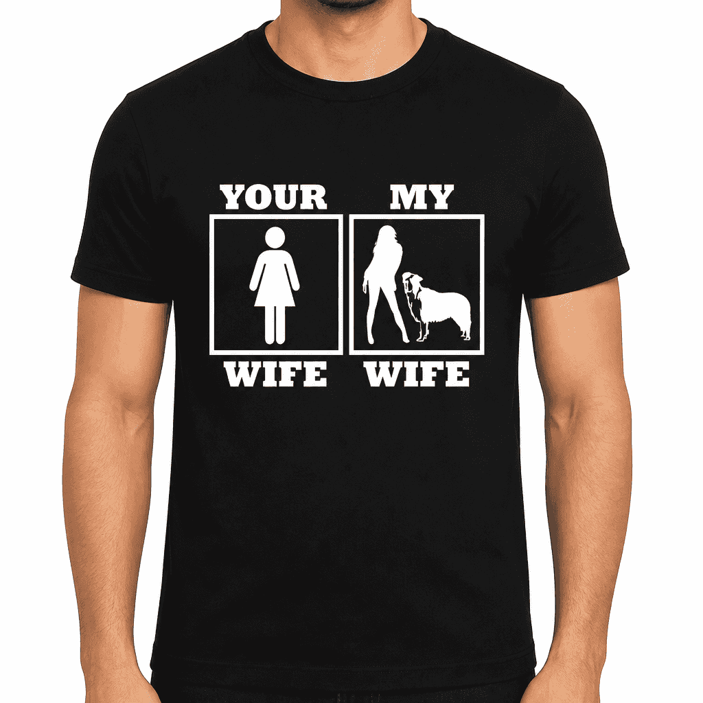 Smešna majica YOUR WIFE MY WIFE dog