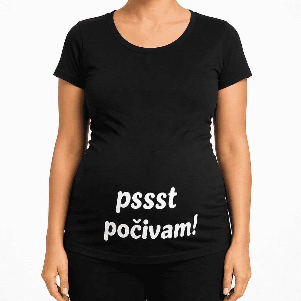 Majica za nosečnice pssst počivam!