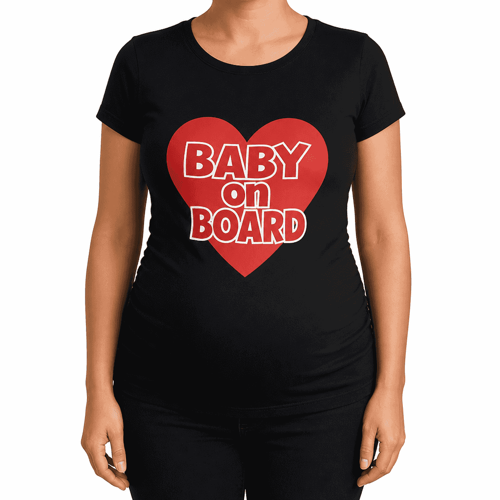 Majica za nosečnice BABY on BOARD srce