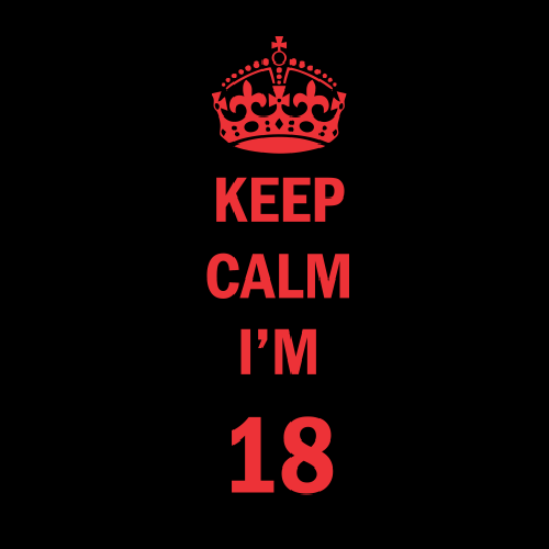 Smešna majica keep calm i am 18