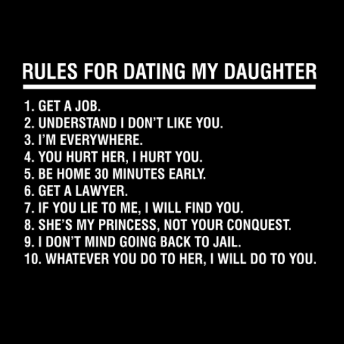 Smešna majica rules for dating my daughter