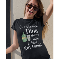 Smešna majica dajte ji gin tonik