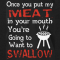 Smešni predpasnik swallow my meat