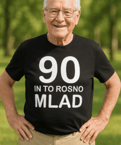 Smešna majica 90 in to rosno mlad