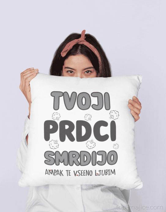 Blazina z zabavnim napisom prdci