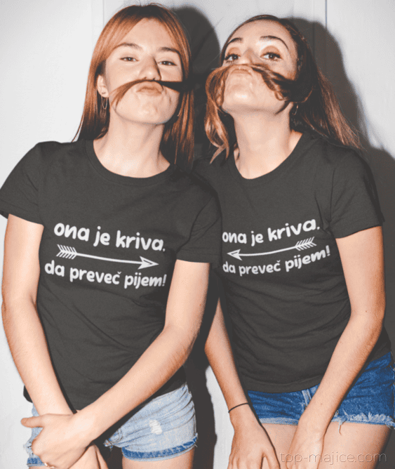 Komplet majic ona je kriva da pijem
