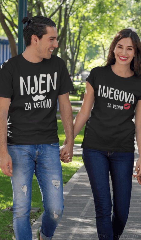 Majica (komplet) njen njegova za vedno
